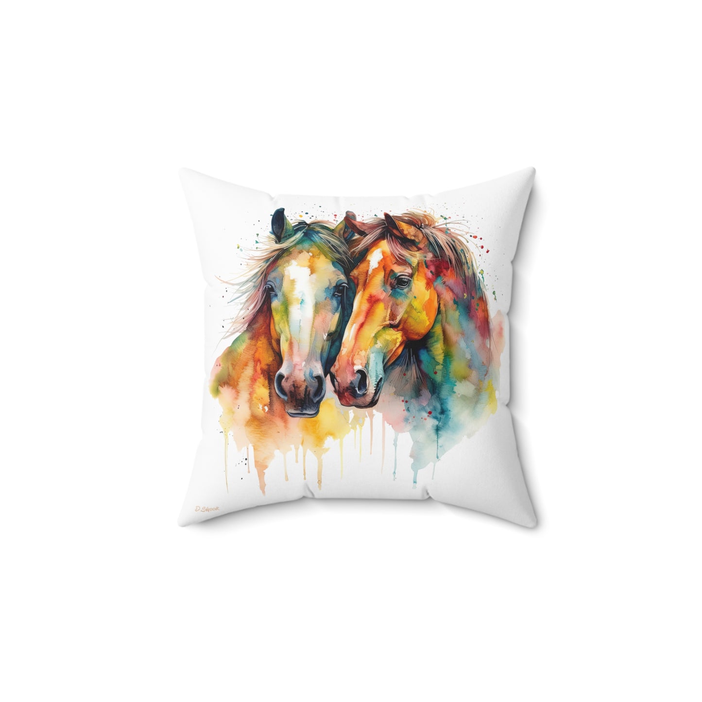 Horse Rescue 6 Spun Polyester Square Pillow