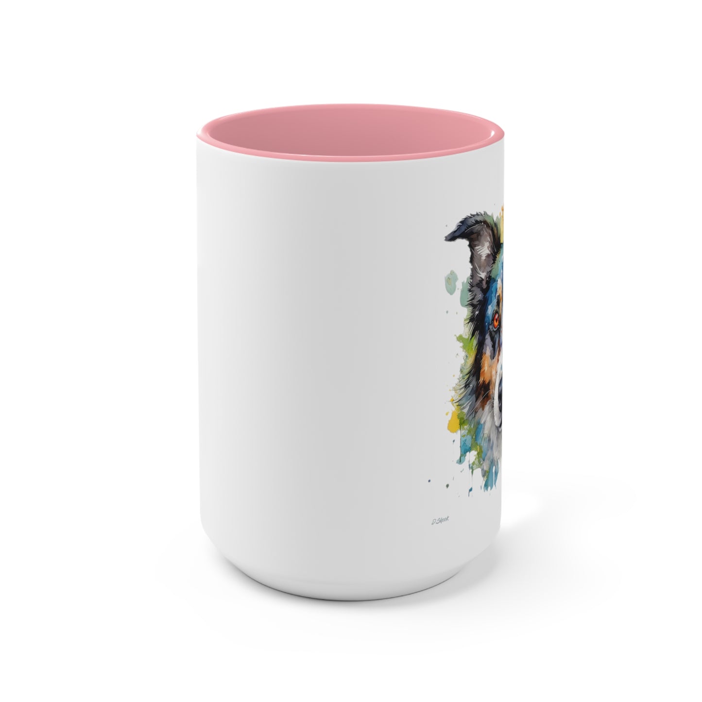 Border Collie 3 Accent Mugs