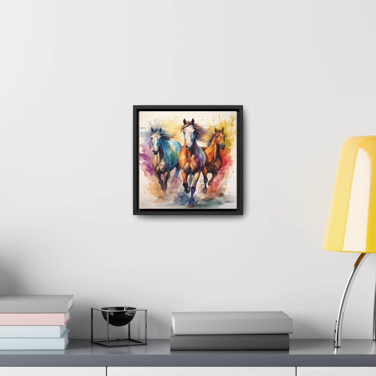 Horse Rescue 8 Gallery Canvas Wraps, Square Frame