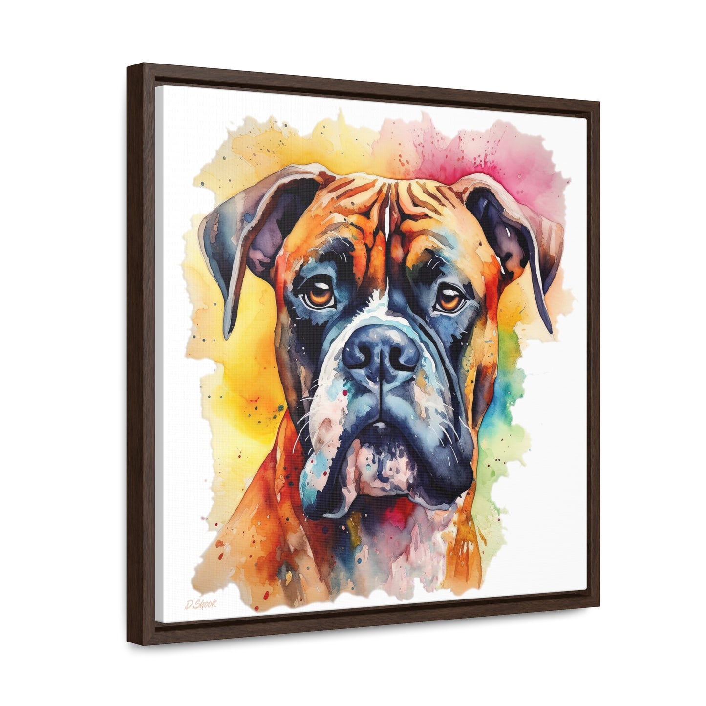 Boxer 1 Gallery Canvas Wraps, Square Frame