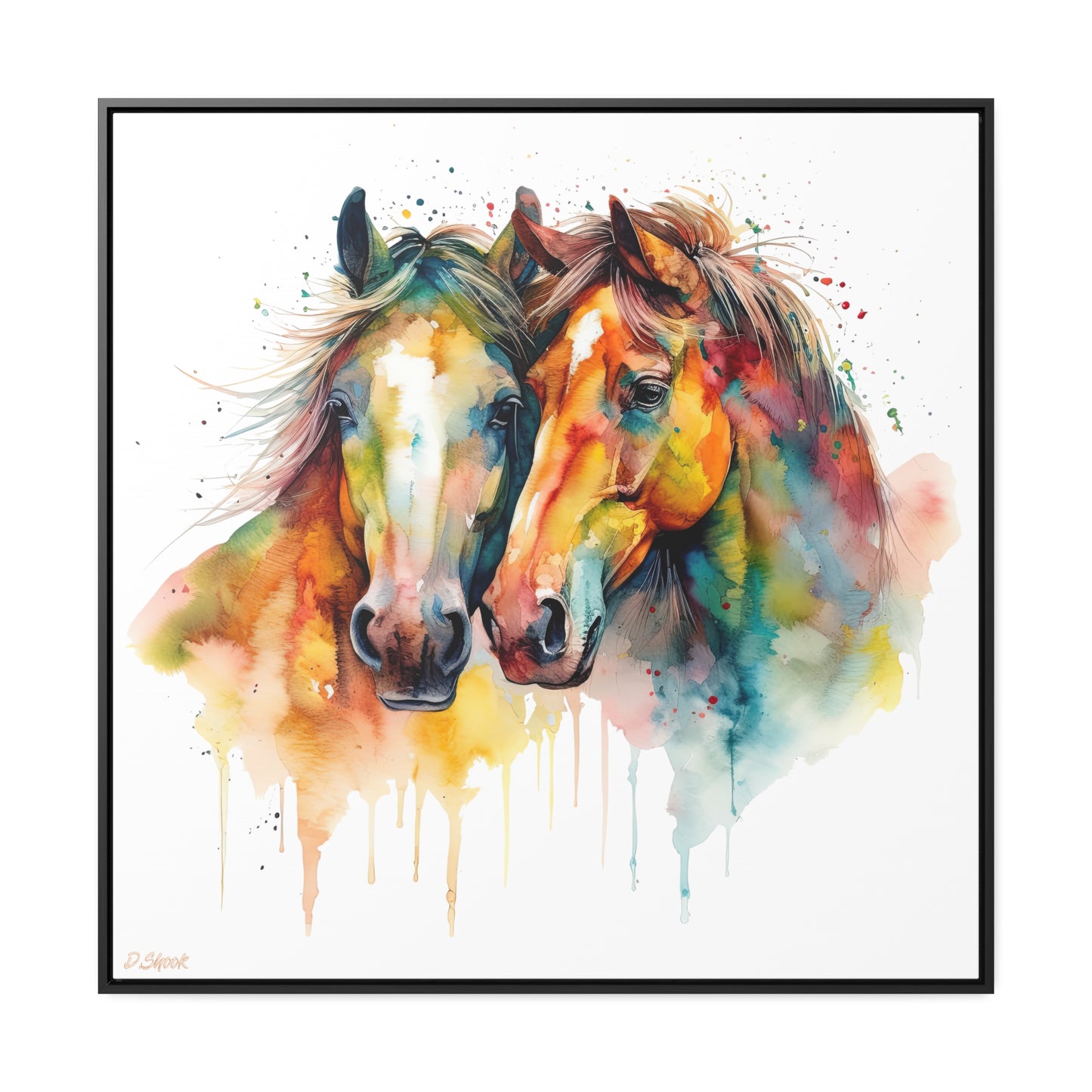 Horse Rescue 6 Gallery Canvas Wraps, Square Frame
