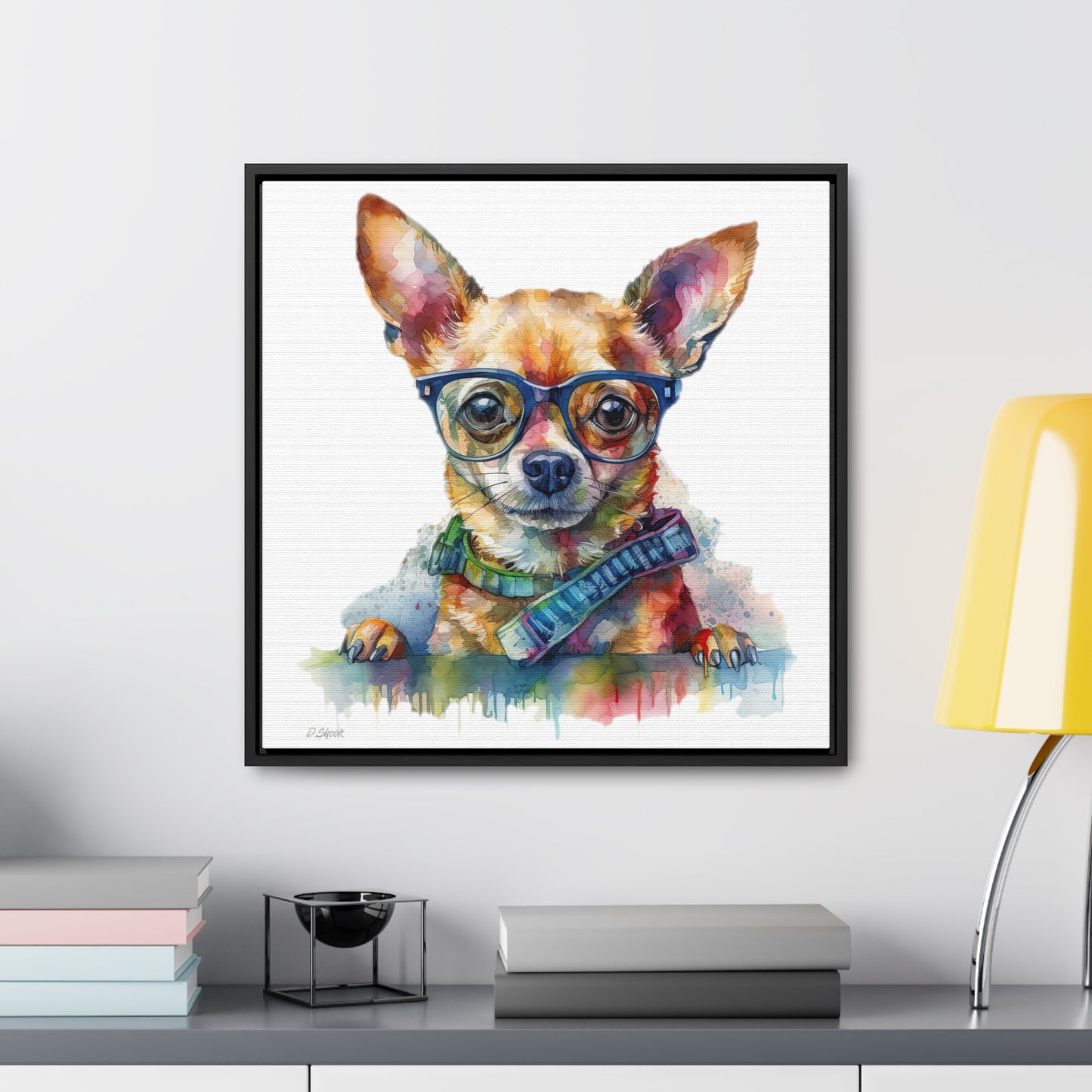Chihuahua 4 Gallery Canvas Wraps, Square Frame