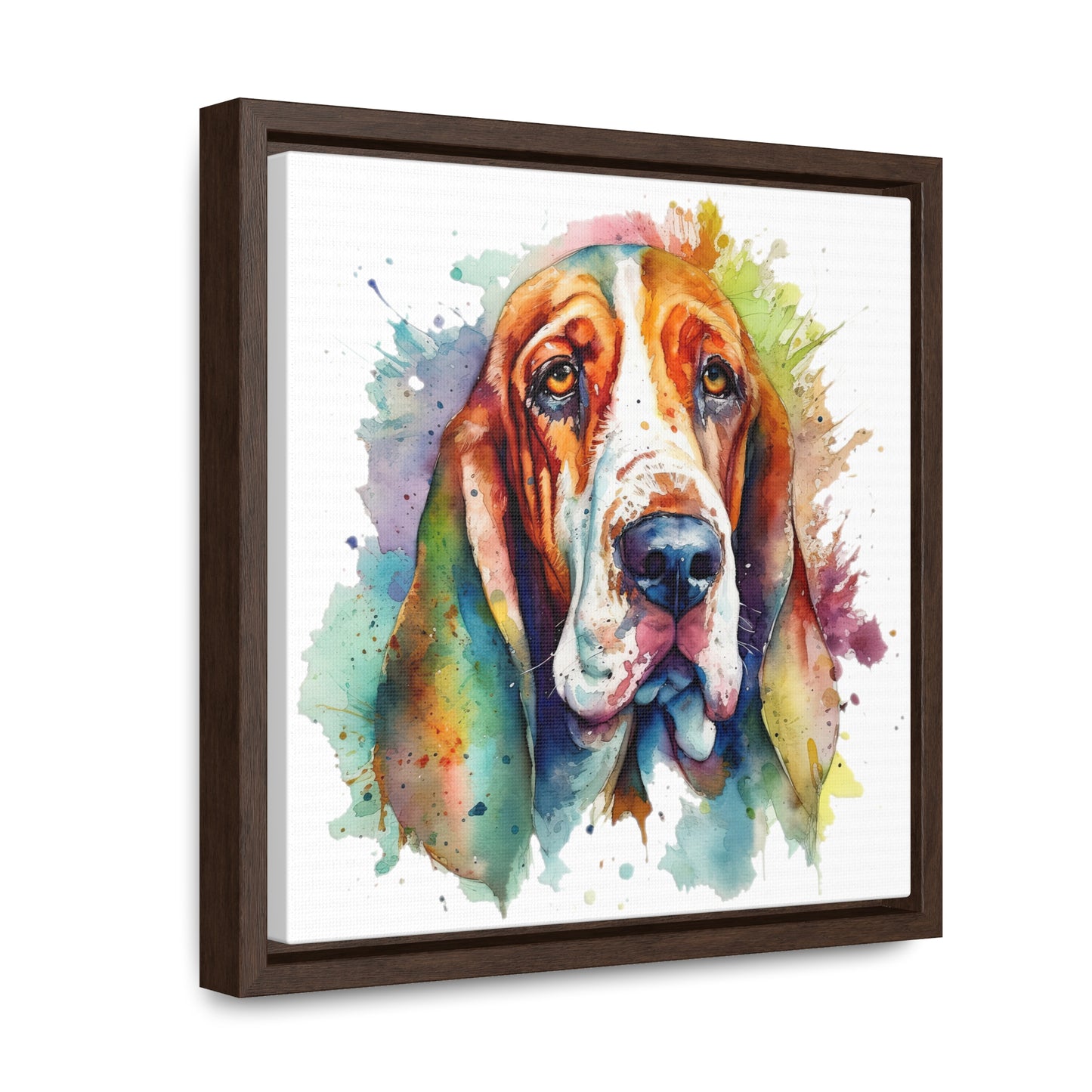 Basset Hound 1 Gallery Canvas Wraps, Square Frame