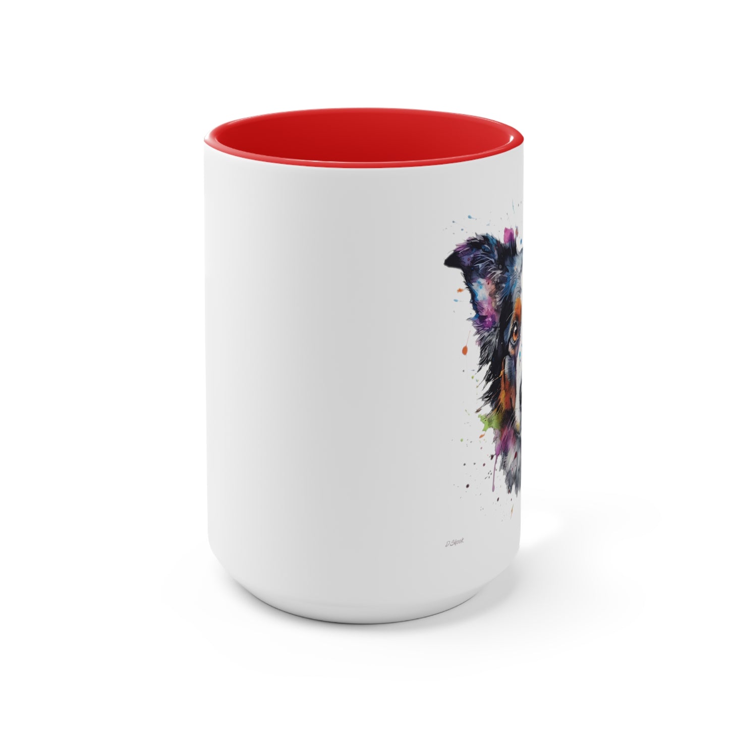 Border Collie 1 Accent Mugs