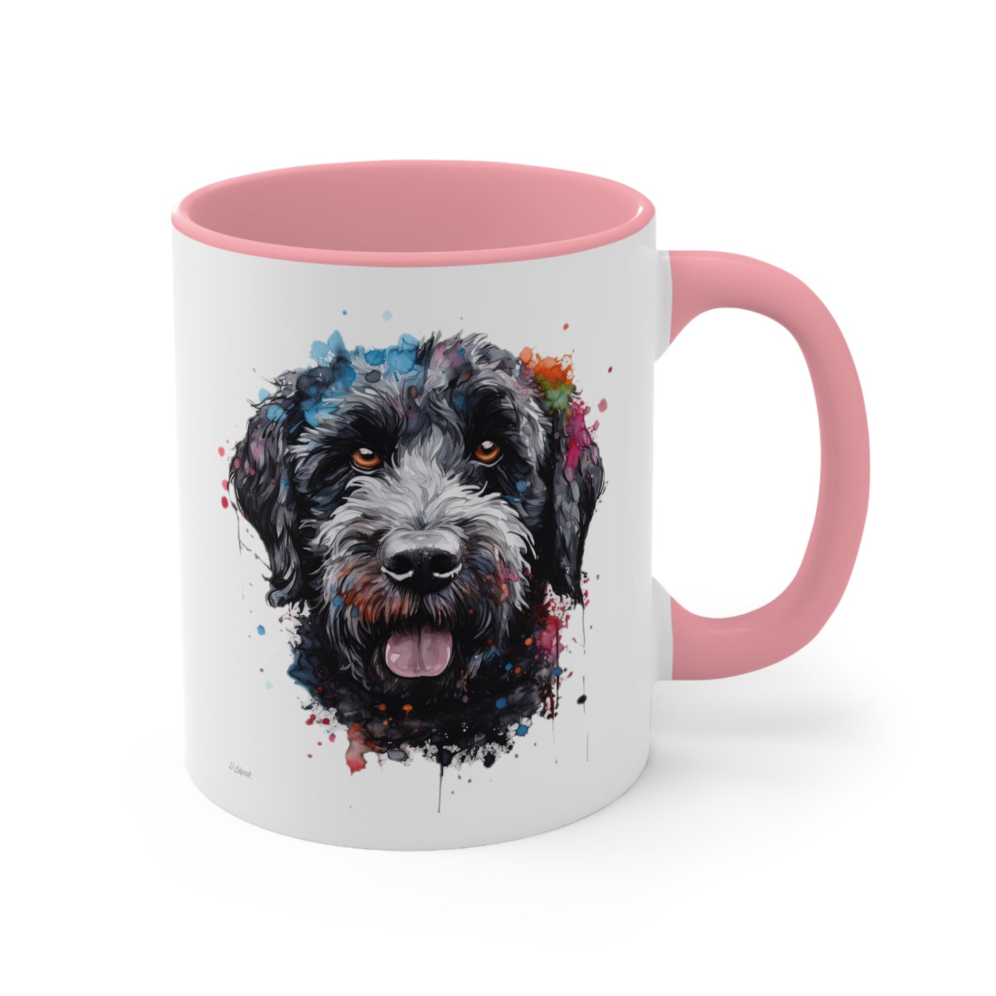 Portuguese Water Dog 4 Accent Mugs