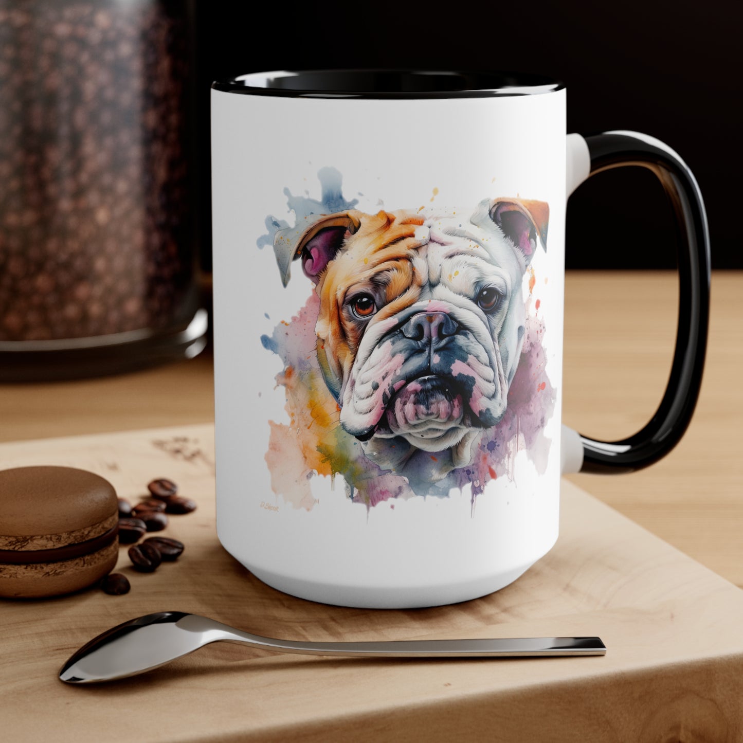 Bulldog 1 Accent Mugs