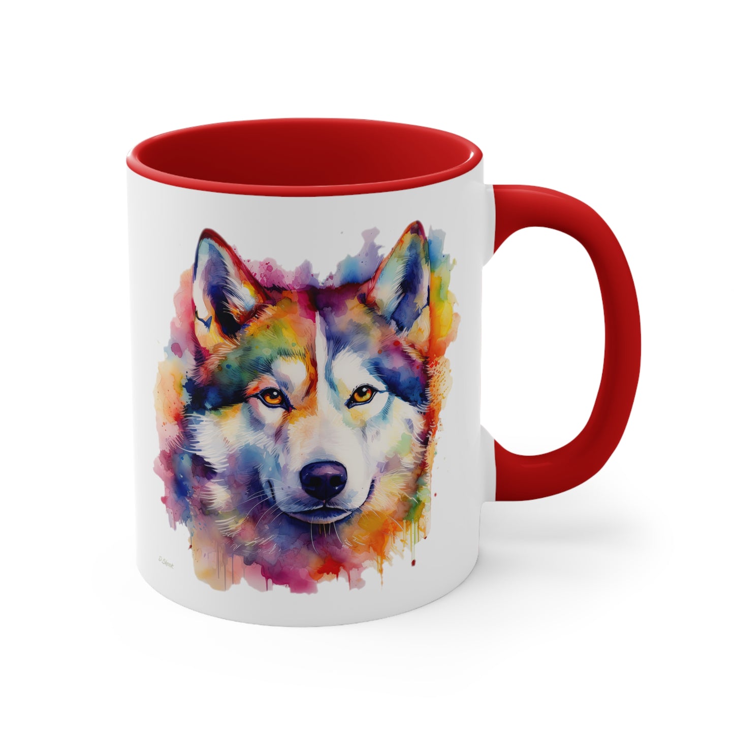 Siberian Husky 1 Accent Mugs