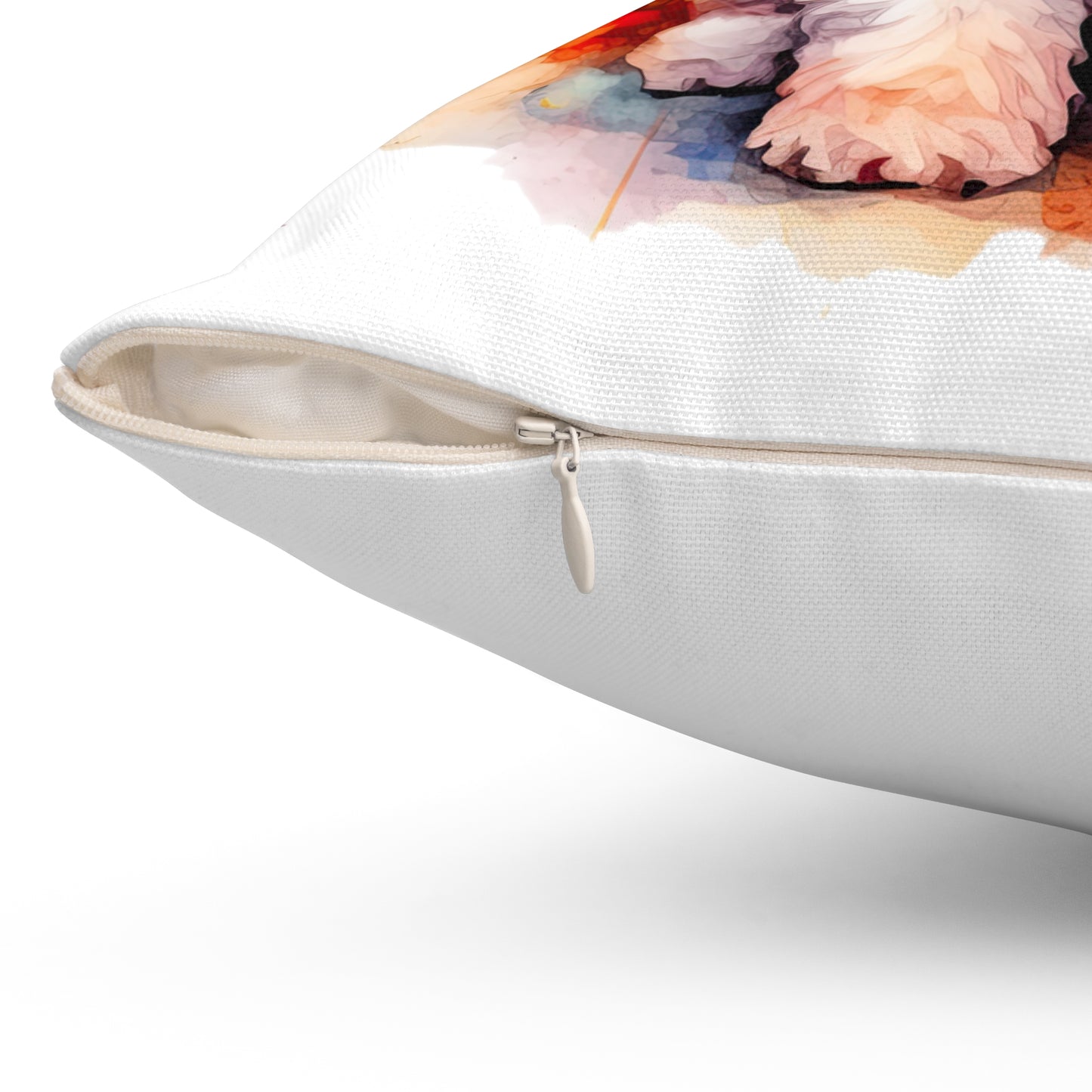 Maltese Dog 3 Spun Polyester Square Pillow
