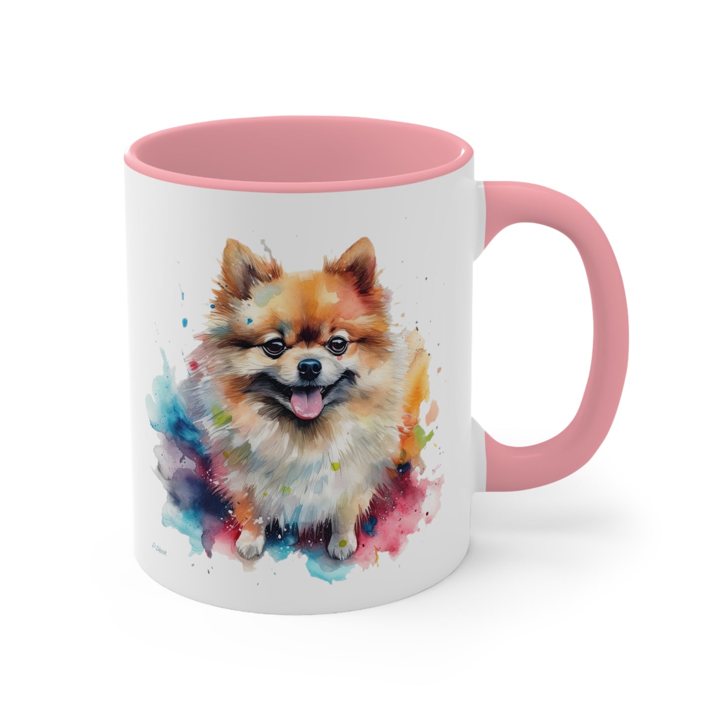 Pomeranian 2 Accent Mugs