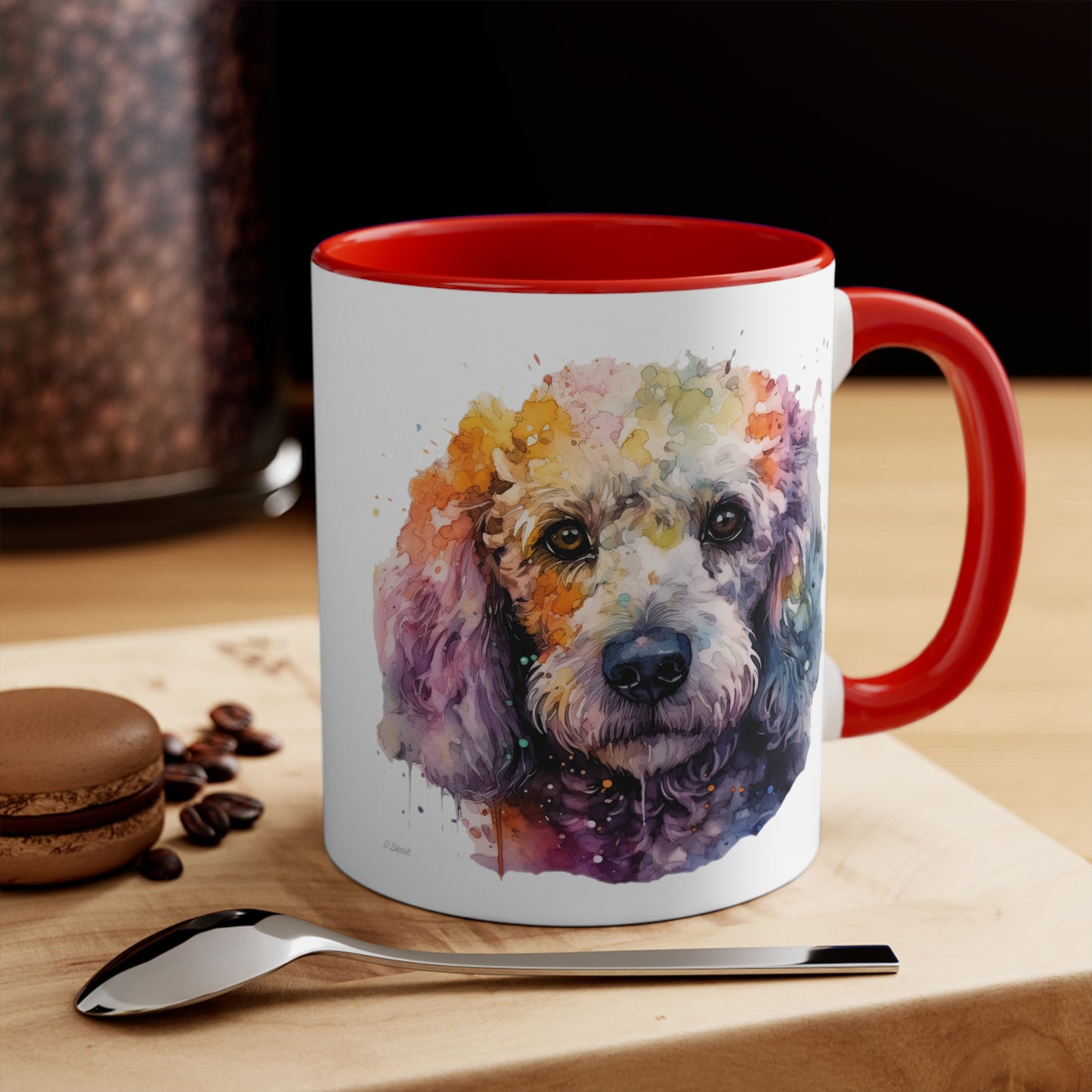 Poodle 1 Accent Mugs