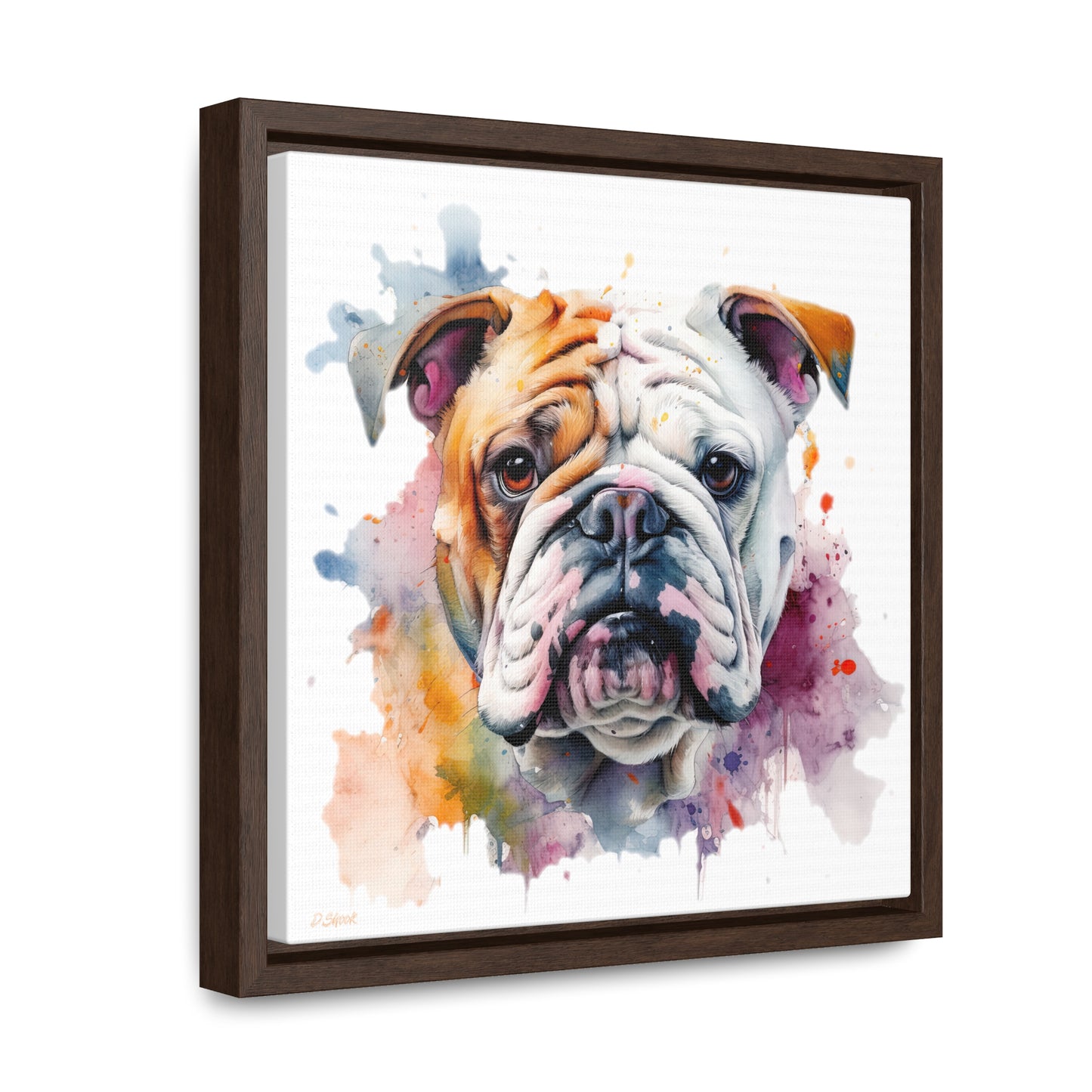 bulldog 1 Gallery Canvas Wraps, Square Frame