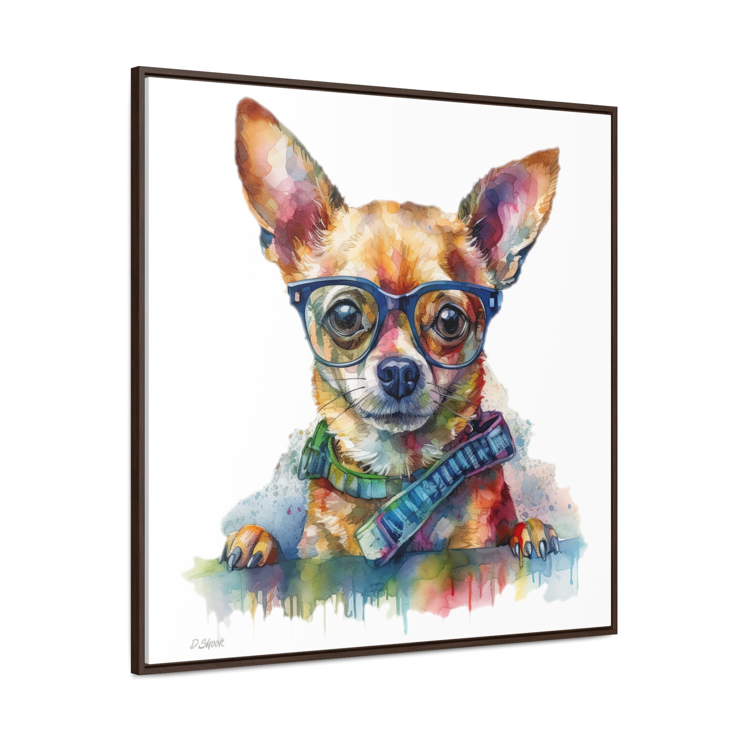 Chihuahua 4 Gallery Canvas Wraps, Square Frame