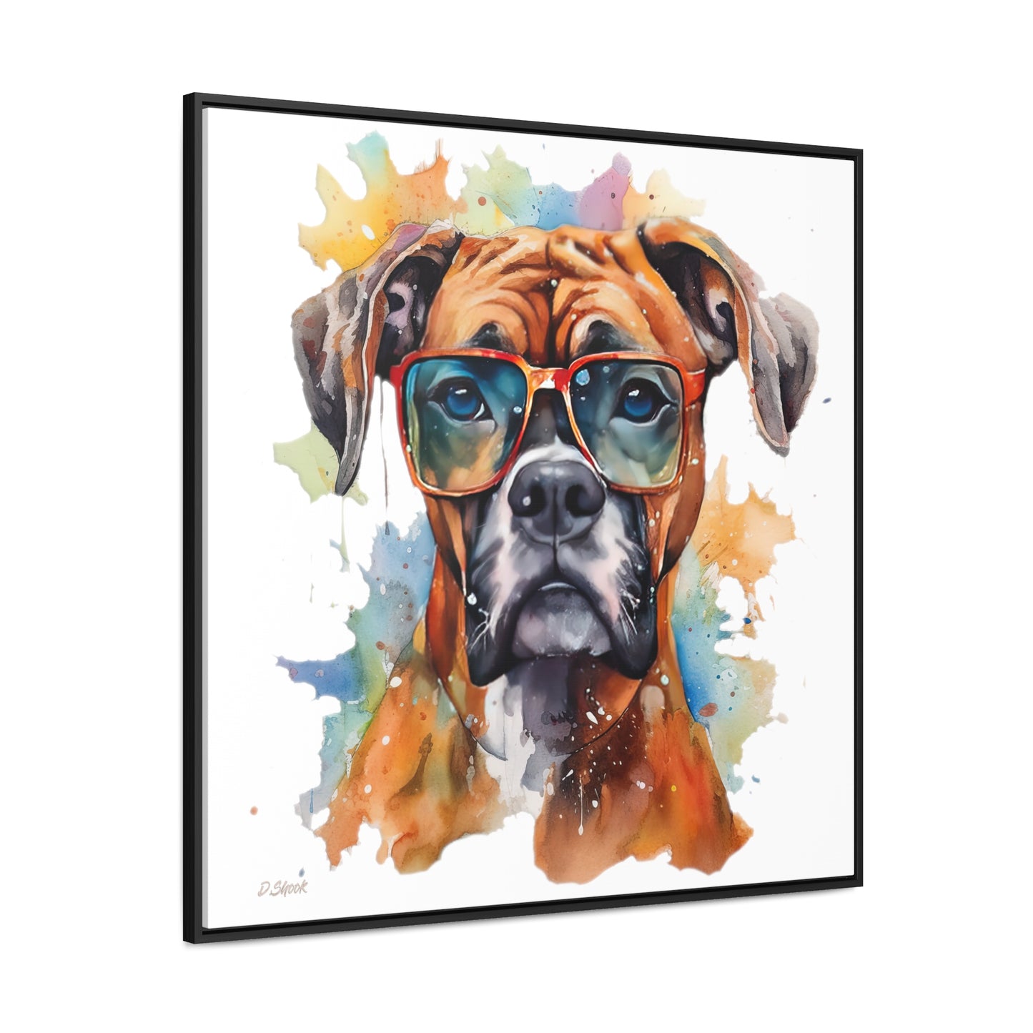 Boxer 4 Gallery Canvas Wraps, Square Frame