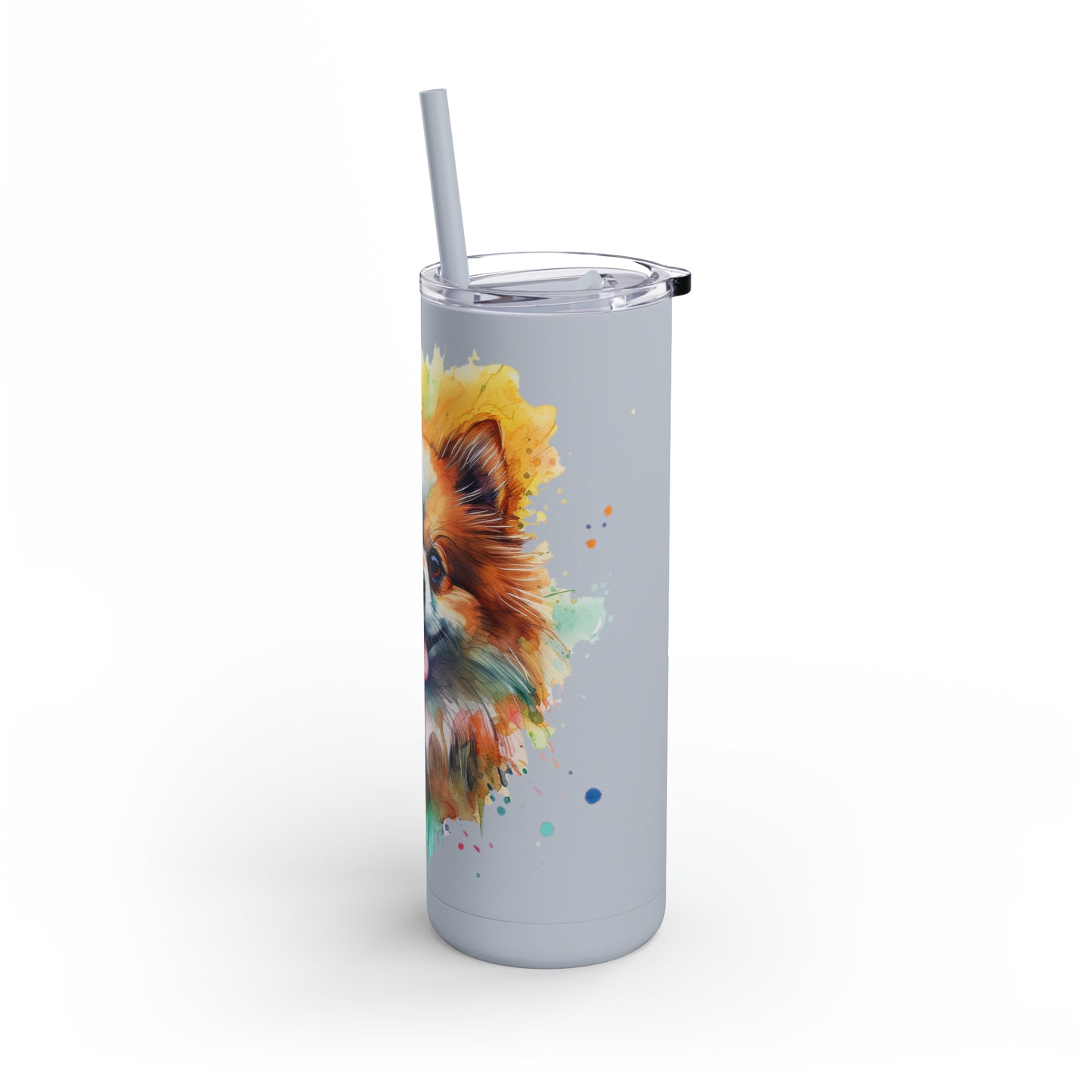 Pomeranian 4 Maars Maker Skinny Matte Tumbler, 20oz