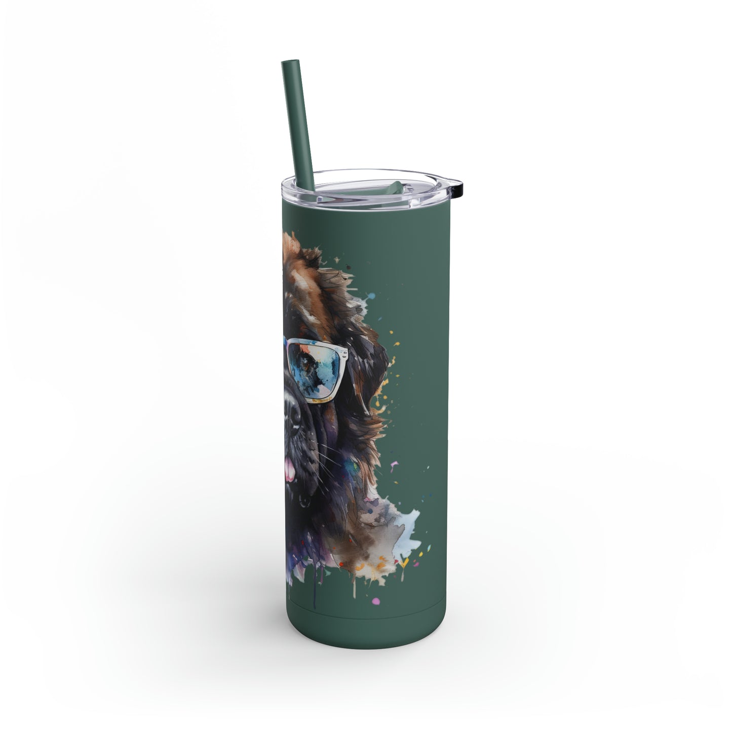 Newfoundland Dog 5 Maars Maker Skinny Matte Tumbler, 20oz