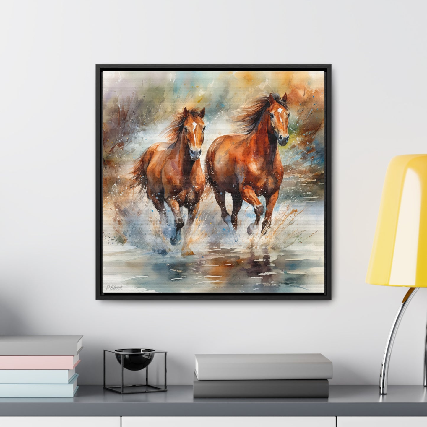 Horse Rescue 17 Gallery Canvas Wraps, Square Frame