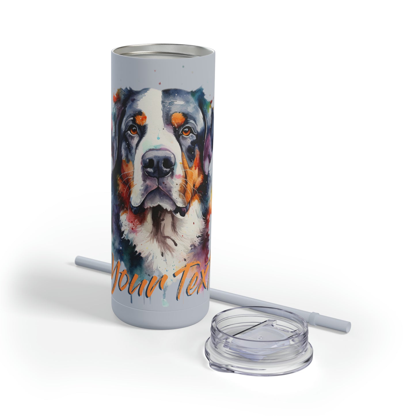 Greater Swiss Mountain Dog 3 (Your Text) Maars Maker Skinny Matte Tumbler, 20oz
