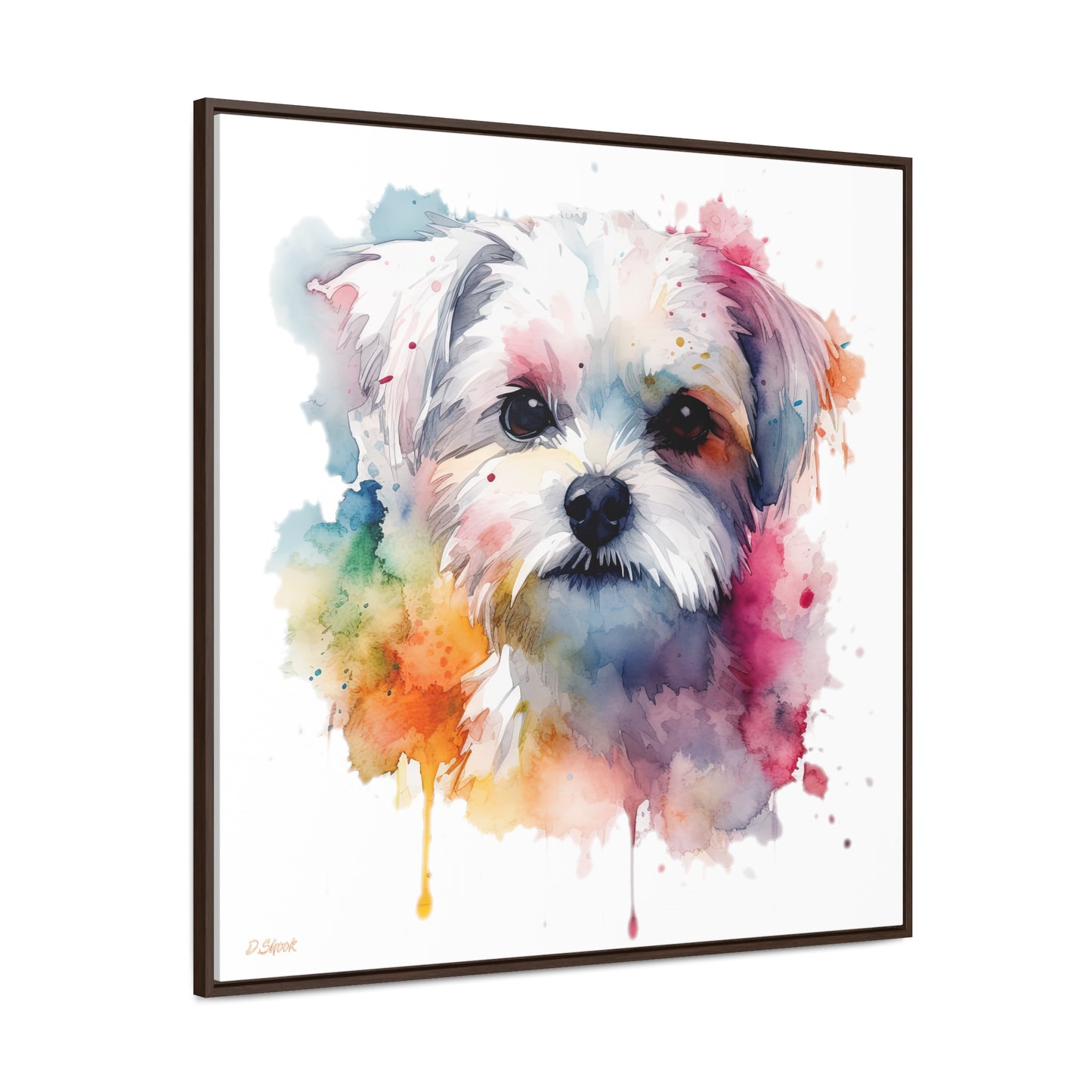 Maltese Dog 1 Gallery Canvas Wraps, Square Frame