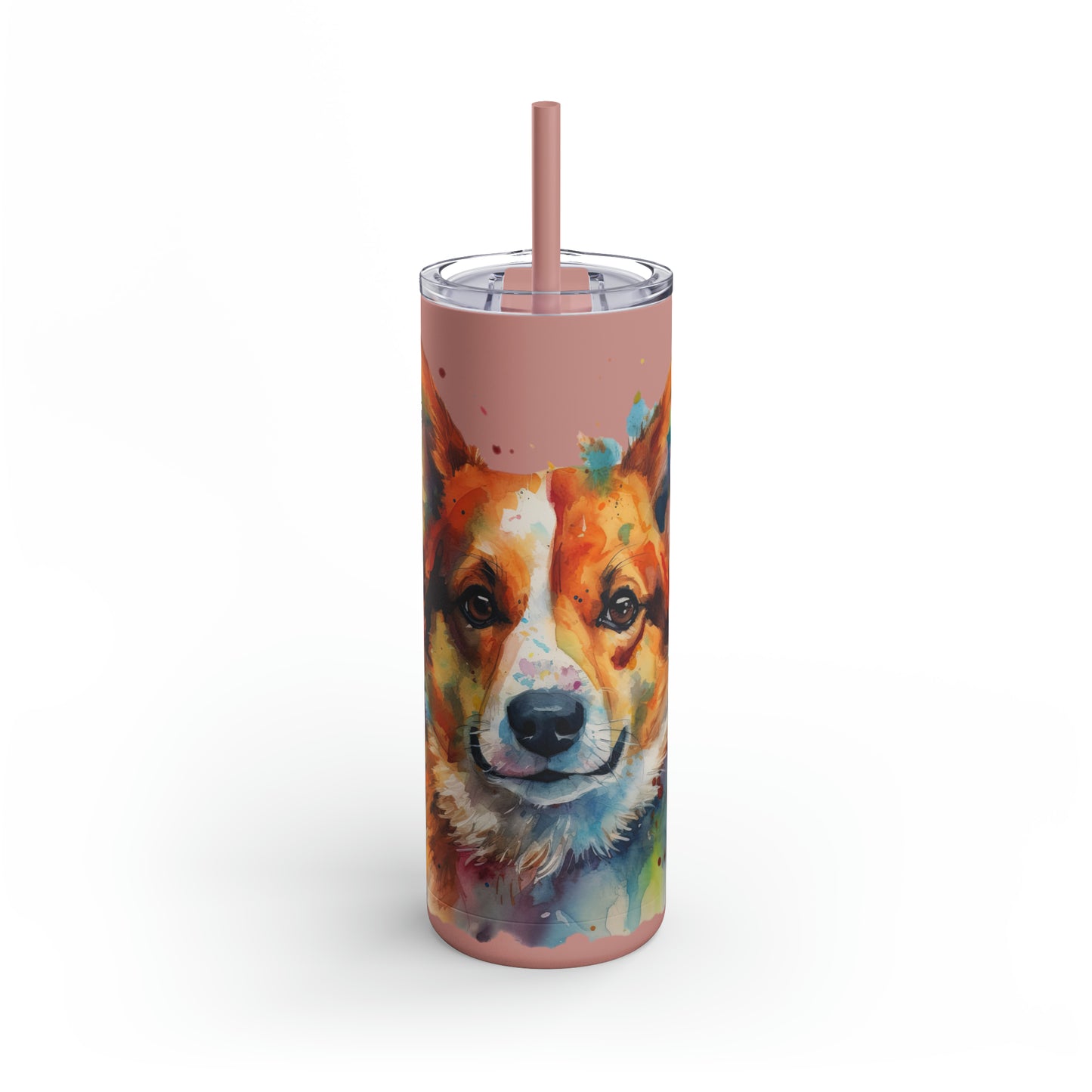 Pembroke Welsh Corgi 2 Maars Maker Skinny Matte Tumbler, 20oz