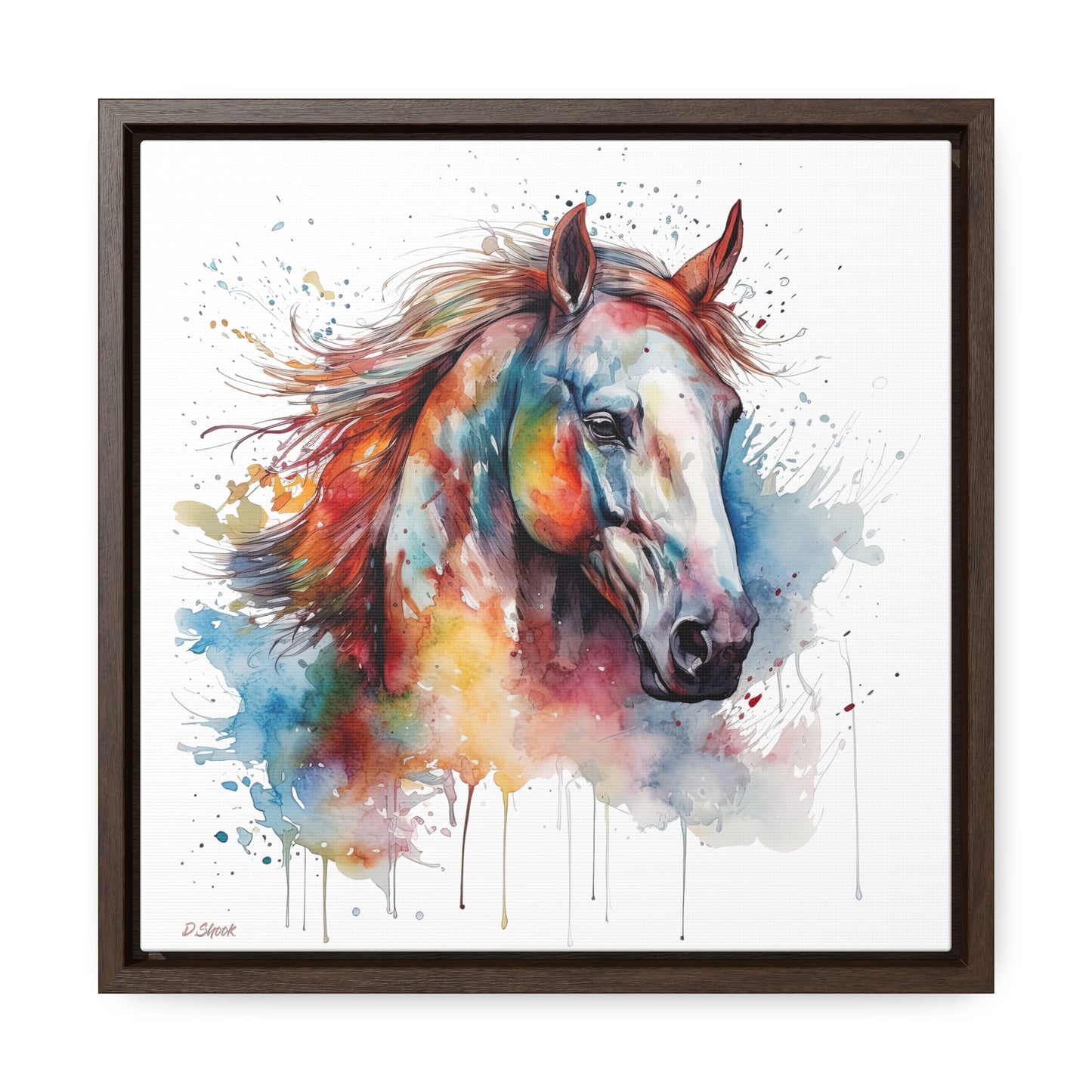 Horse Rescue 12 Gallery Canvas Wraps, Square Frame