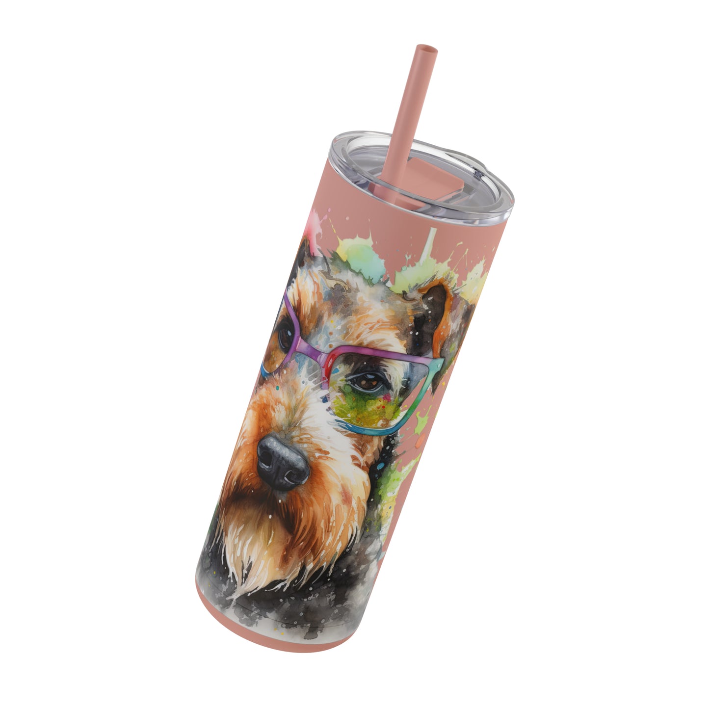 Airedale Terrier 6 Maars Maker Skinny Matte Tumbler, 20oz