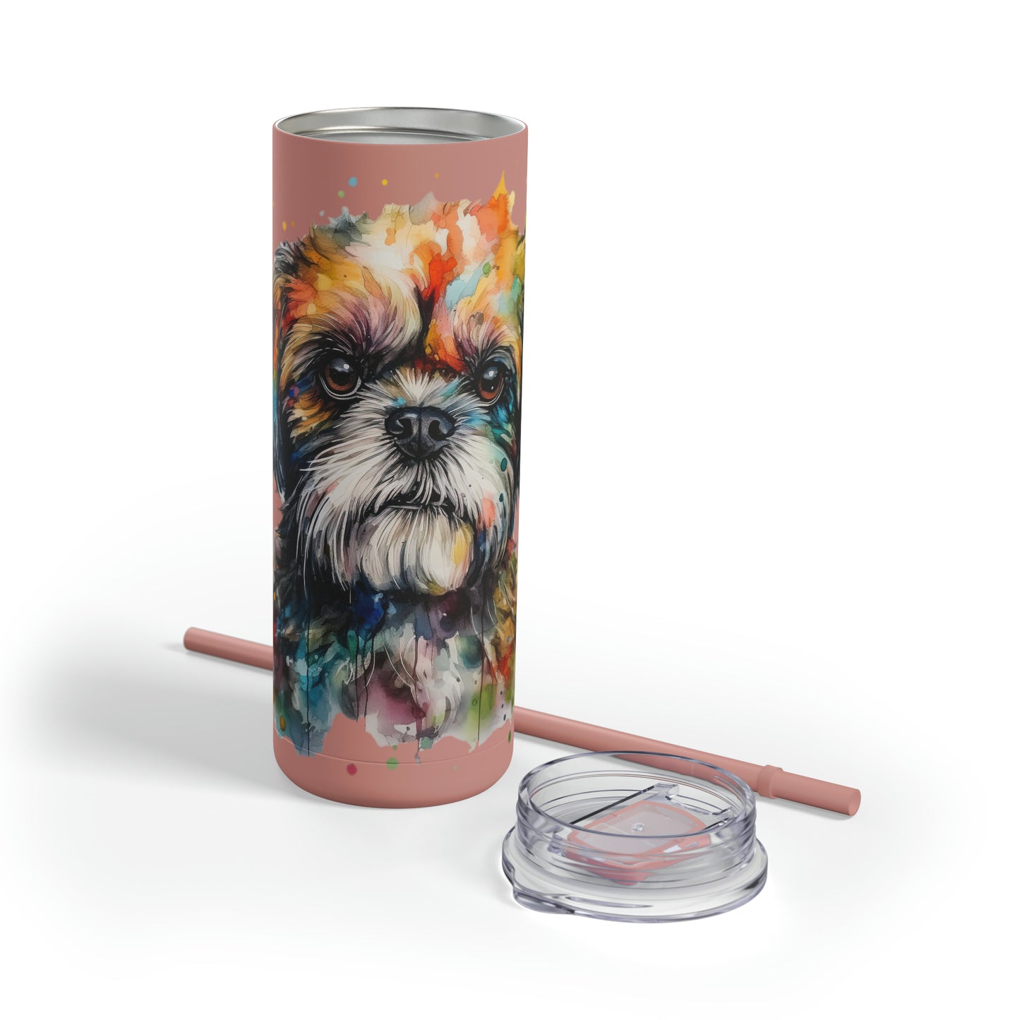 Shih Tzu 2 Maars Maker Skinny Matte Tumbler, 20oz