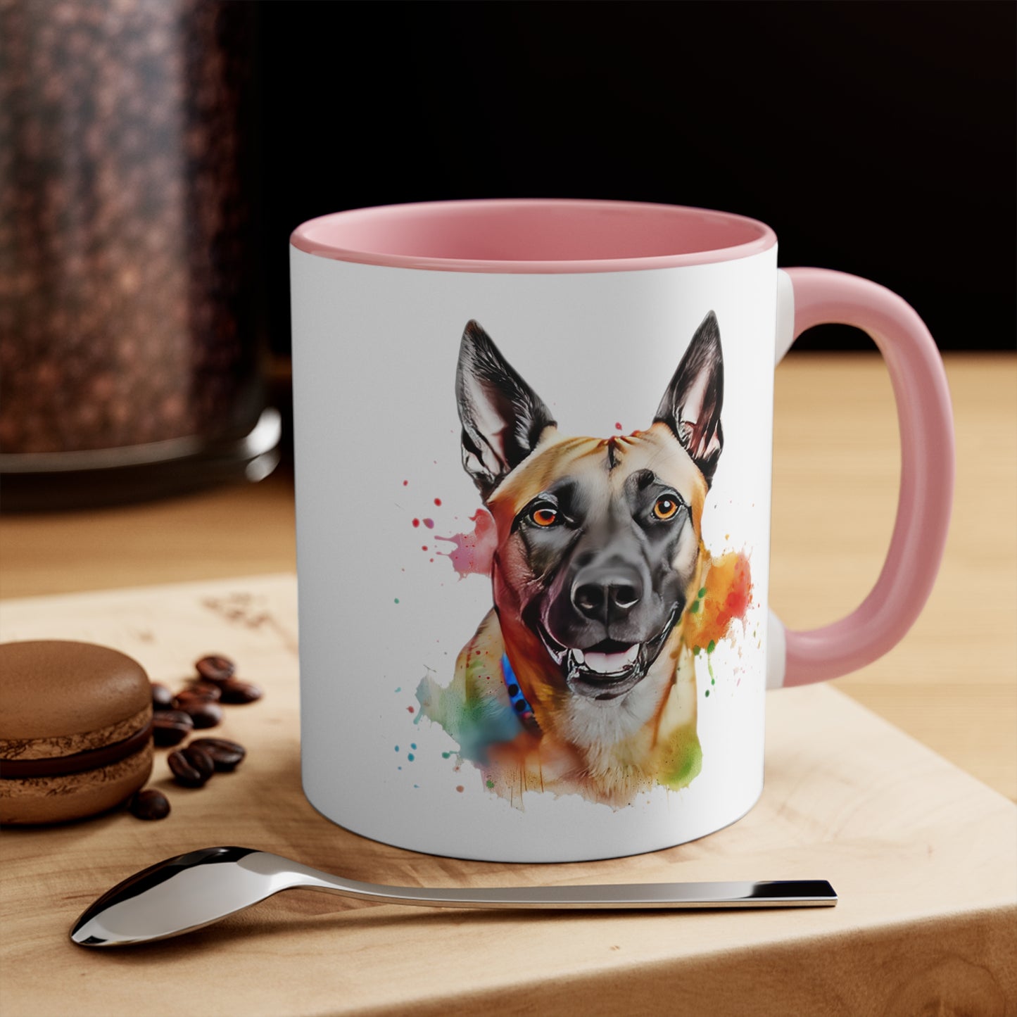 Belgium Malinois 4 Accent Mugs