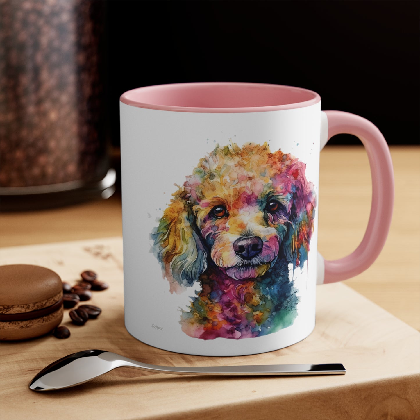 Poodle 2 Accent Mugs