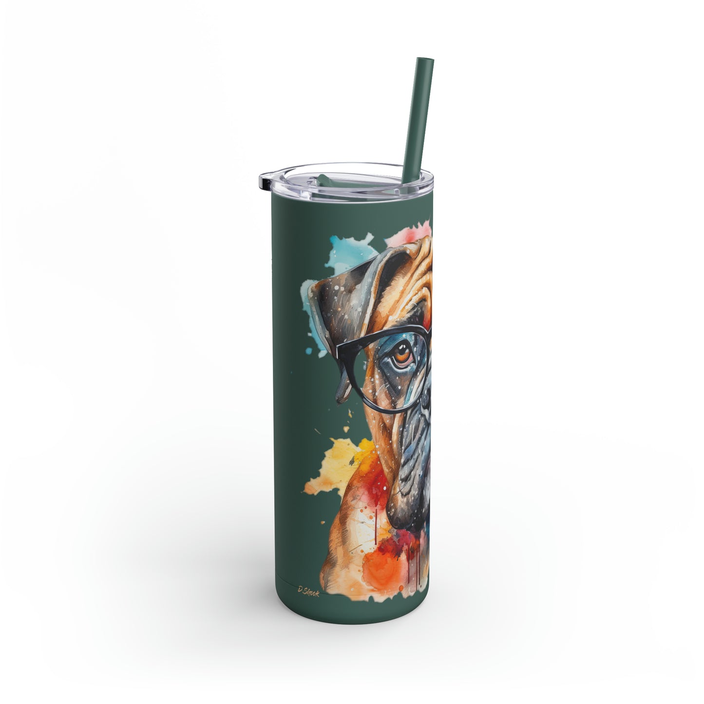 Bullmastiff 6 Maars Maker Skinny Matte Tumbler, 20oz