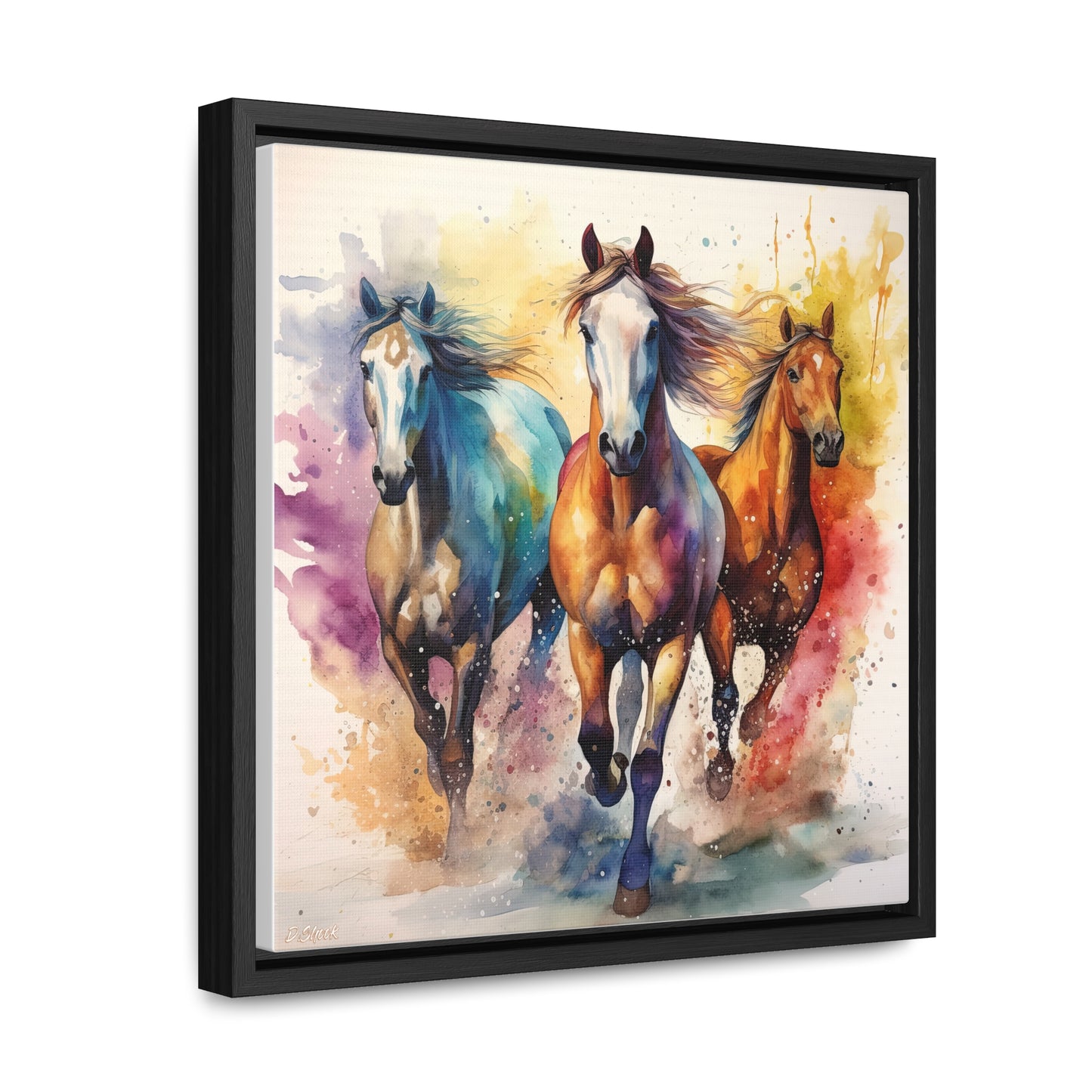 Horse Rescue 8 Gallery Canvas Wraps, Square Frame