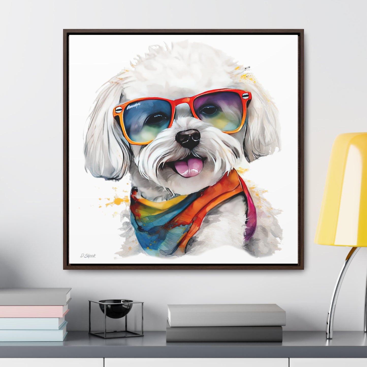 Bichon Frise 5 Gallery Canvas Wraps, Square Frame