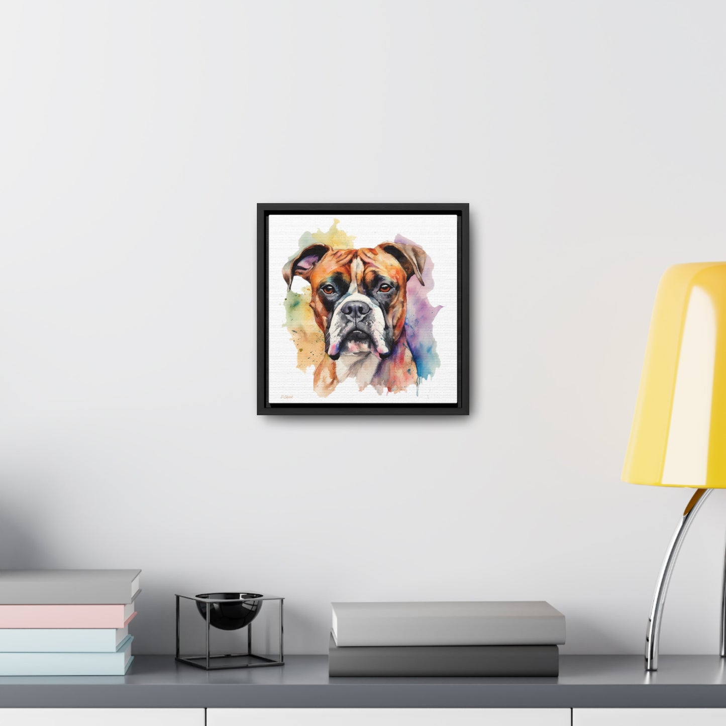 Boxer 2 Gallery Canvas Wraps, Square Frame