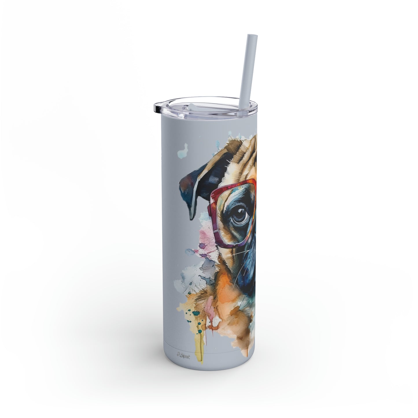 Pug 6 Maars Maker Skinny Matte Tumbler, 20oz