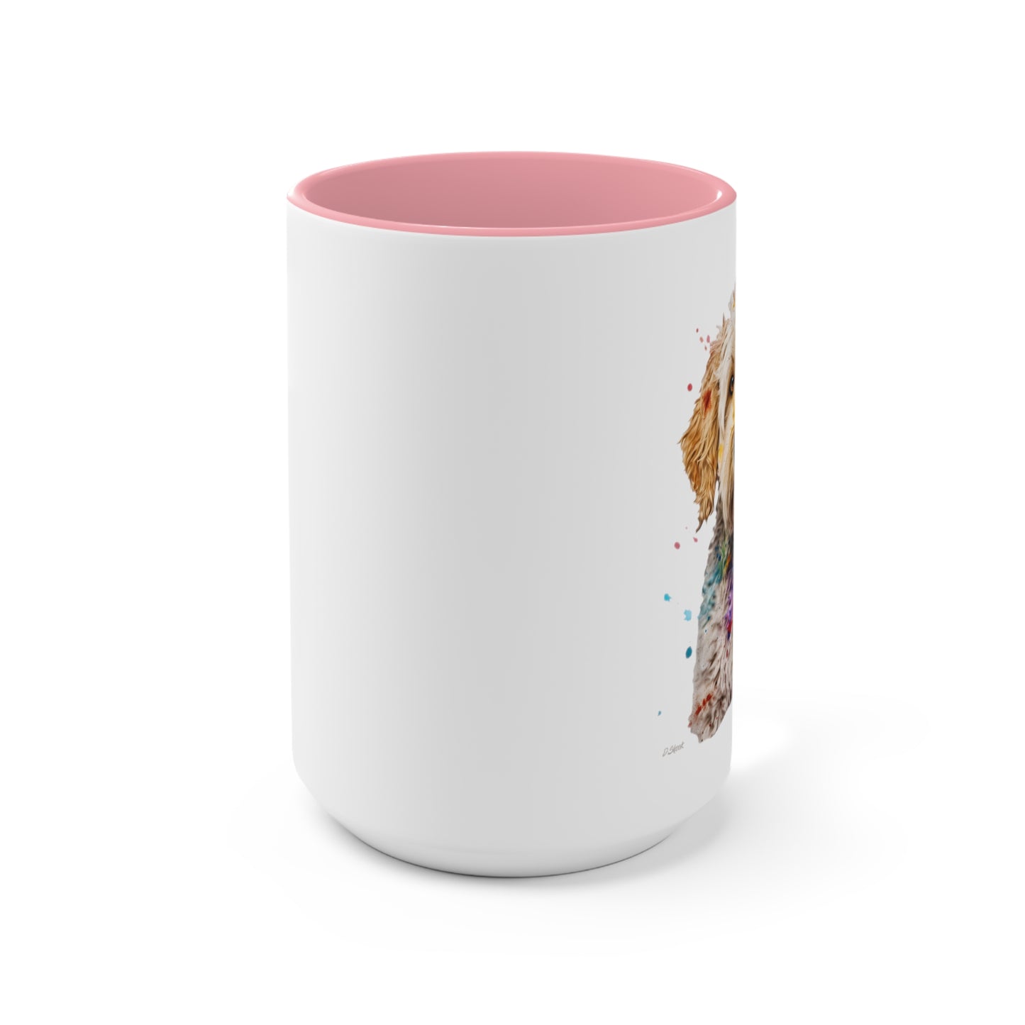 Mini Golden Doodle 2 Accent Mugs
