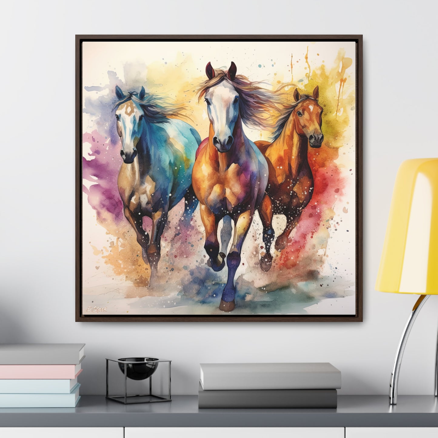 Horse Rescue 8 Gallery Canvas Wraps, Square Frame