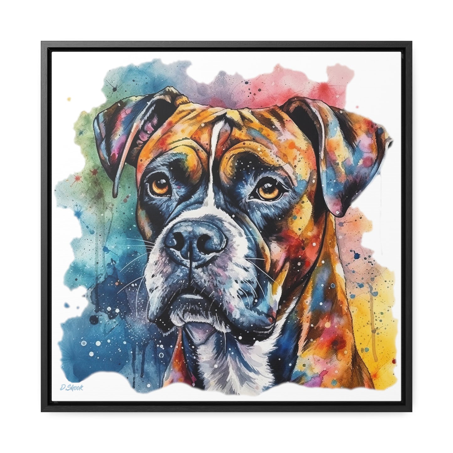 Boxer 3 Gallery Canvas Wraps, Square Frame