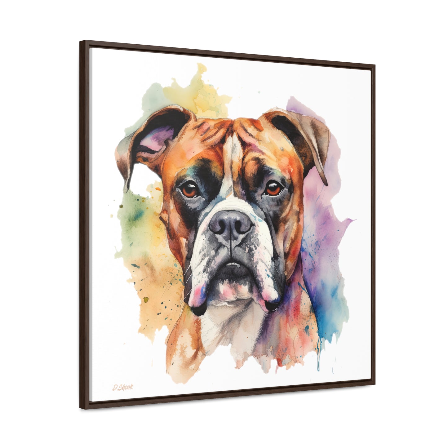 Boxer 2 Gallery Canvas Wraps, Square Frame