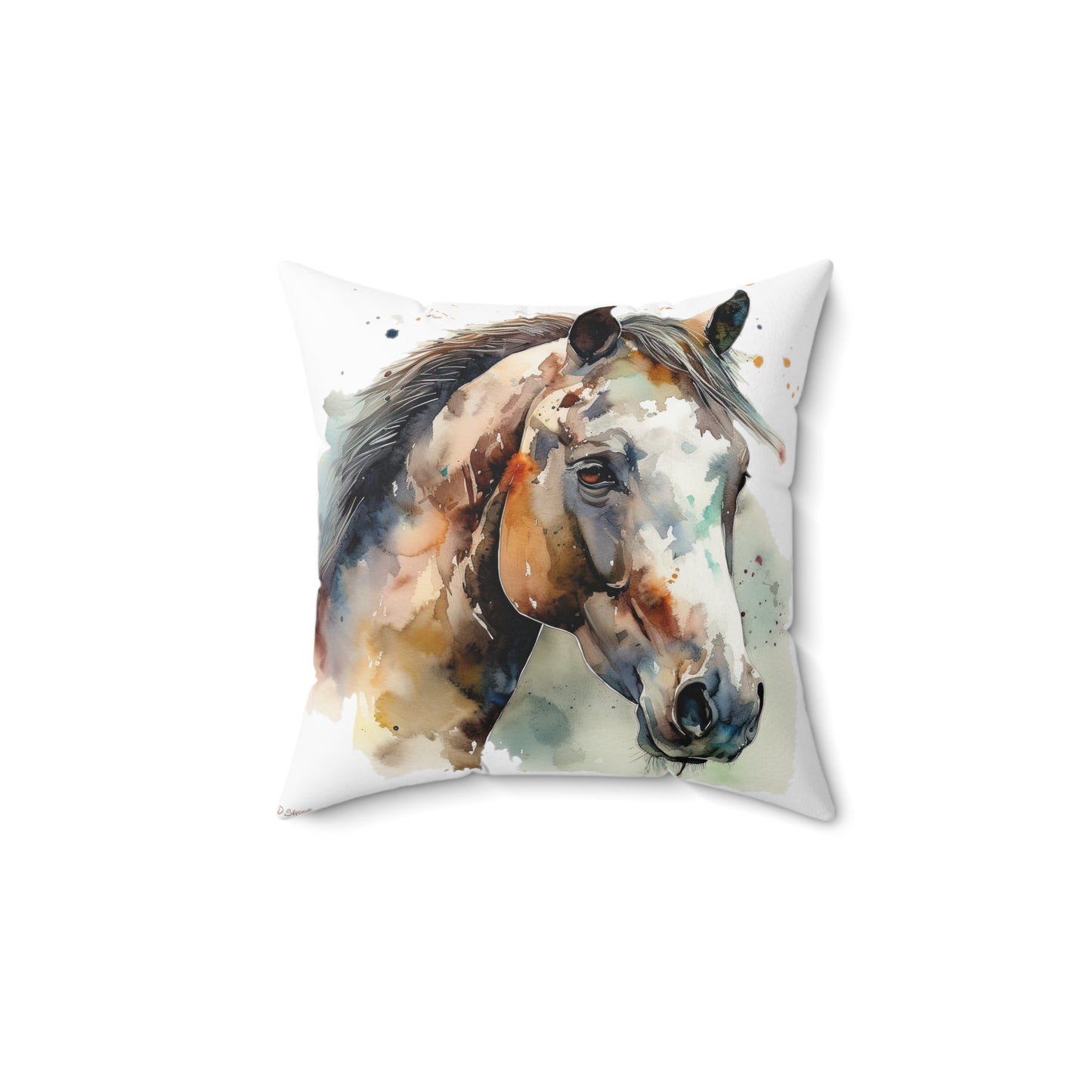 Horse Rescue 22 Spun Polyester Square Pillow