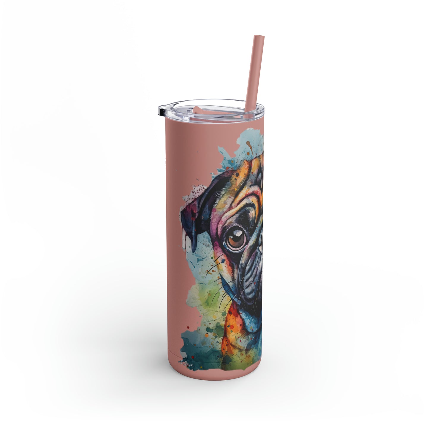 Pug 2 Maars Maker Skinny Matte Tumbler, 20oz