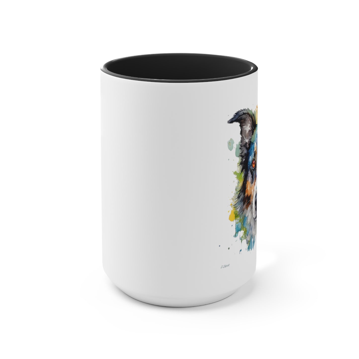 Border Collie 3 Accent Mugs