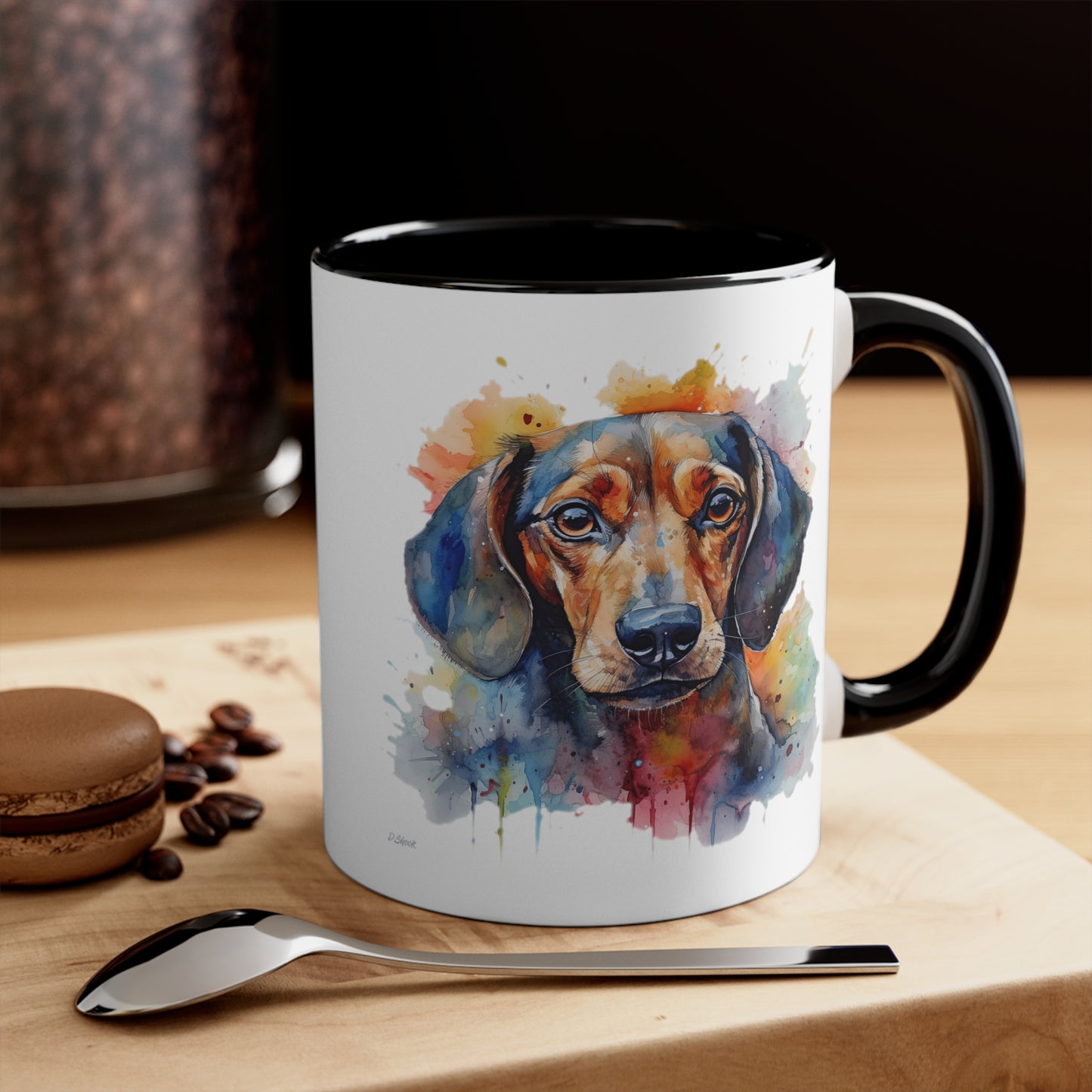 Dachshund 4 Accent Mugs