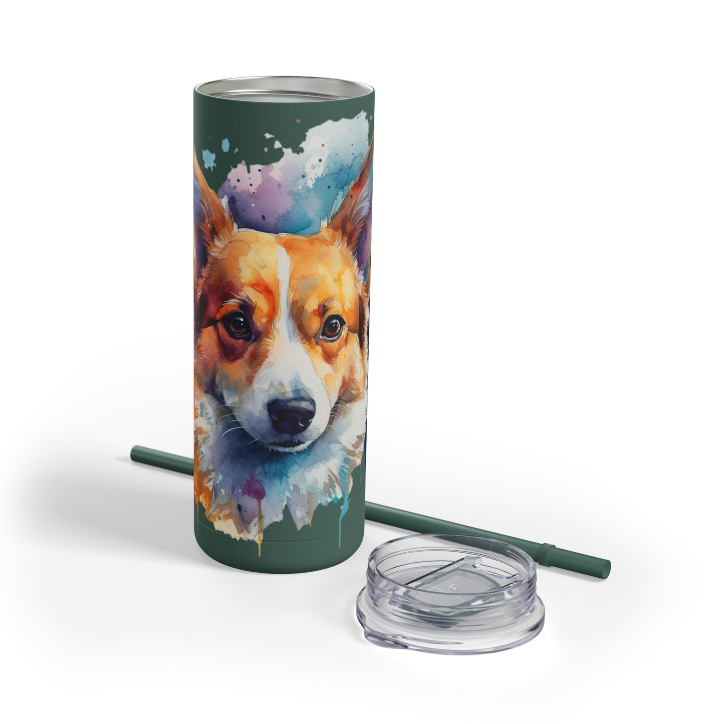Pembroke Welsh Corgi 3 Maars Maker Skinny Matte Tumbler, 20oz