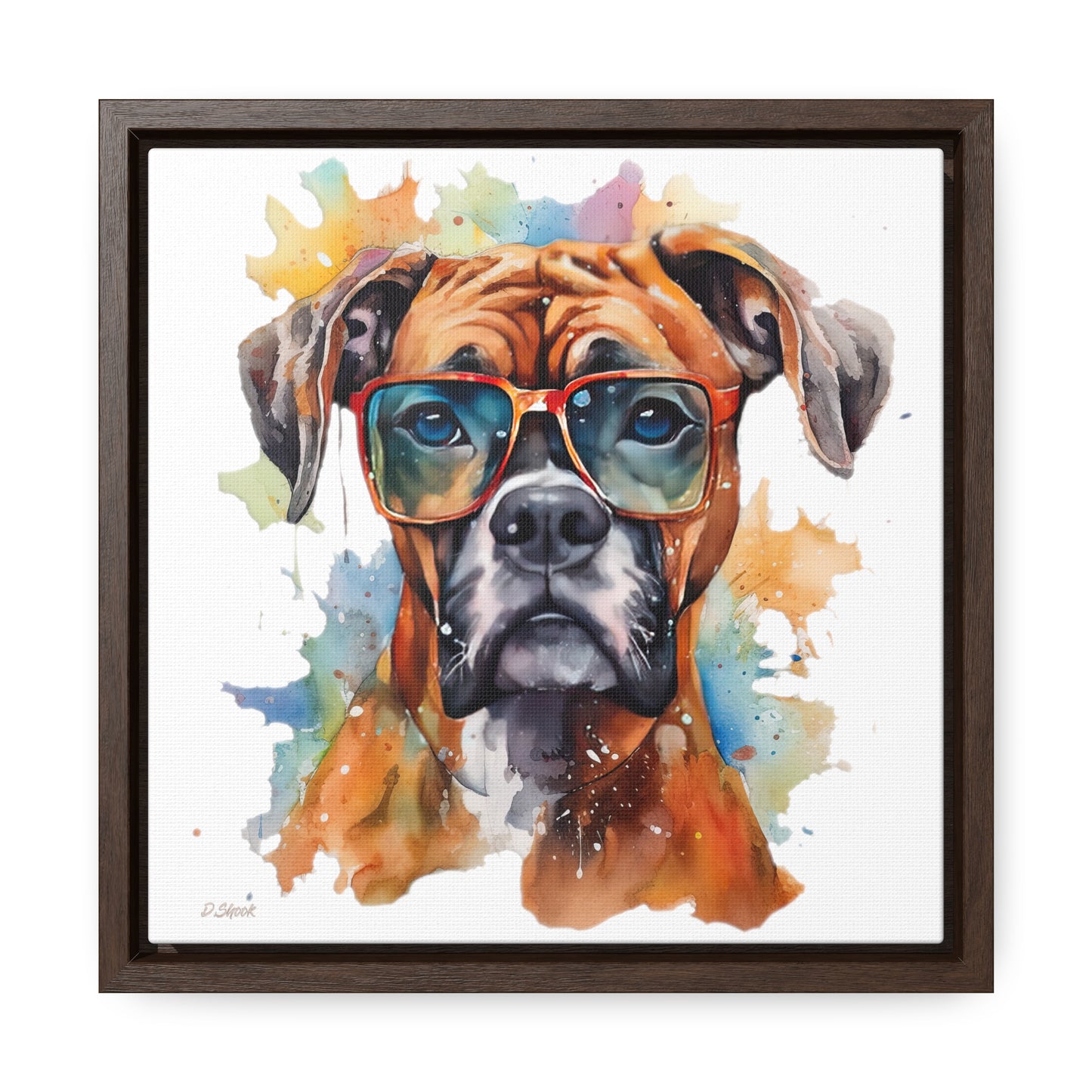 Boxer 4 Gallery Canvas Wraps, Square Frame