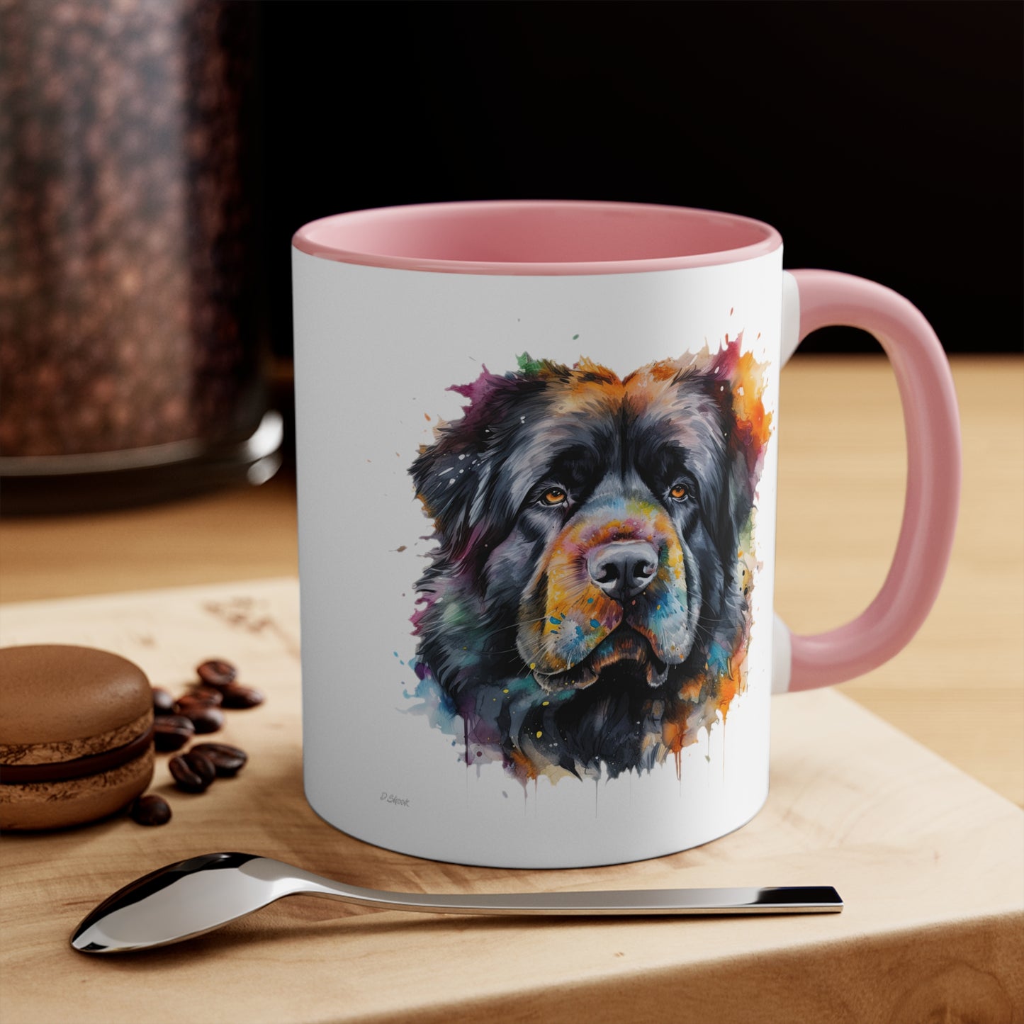 Newfoundland Dog 2 Accent Mugs