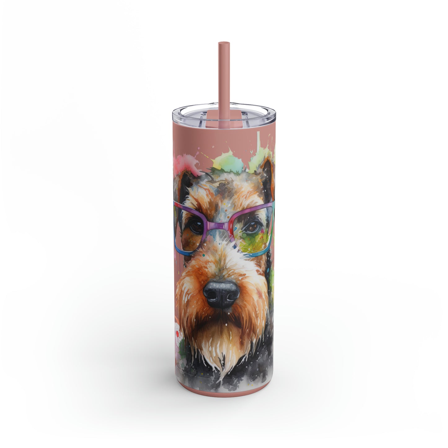 Airedale Terrier 6 Maars Maker Skinny Matte Tumbler, 20oz