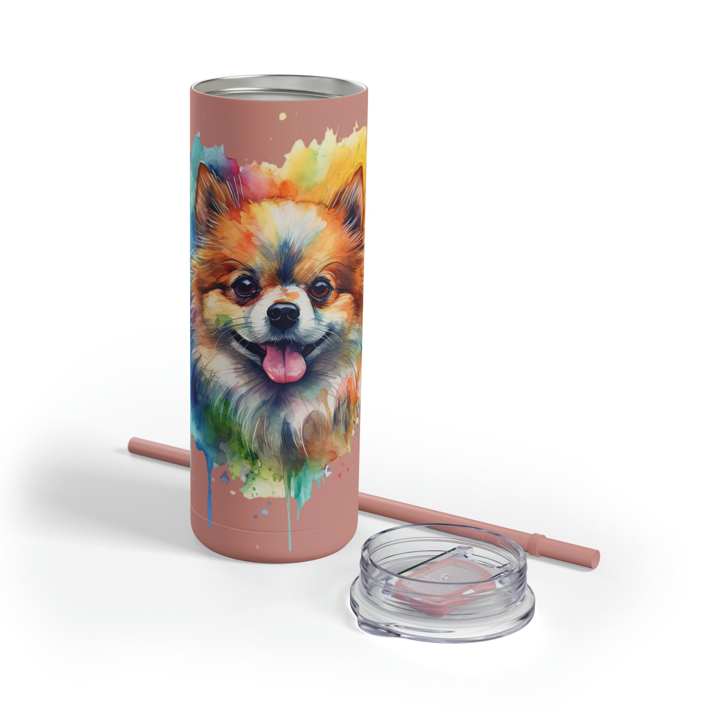 Pomeranian 4 Maars Maker Skinny Matte Tumbler, 20oz