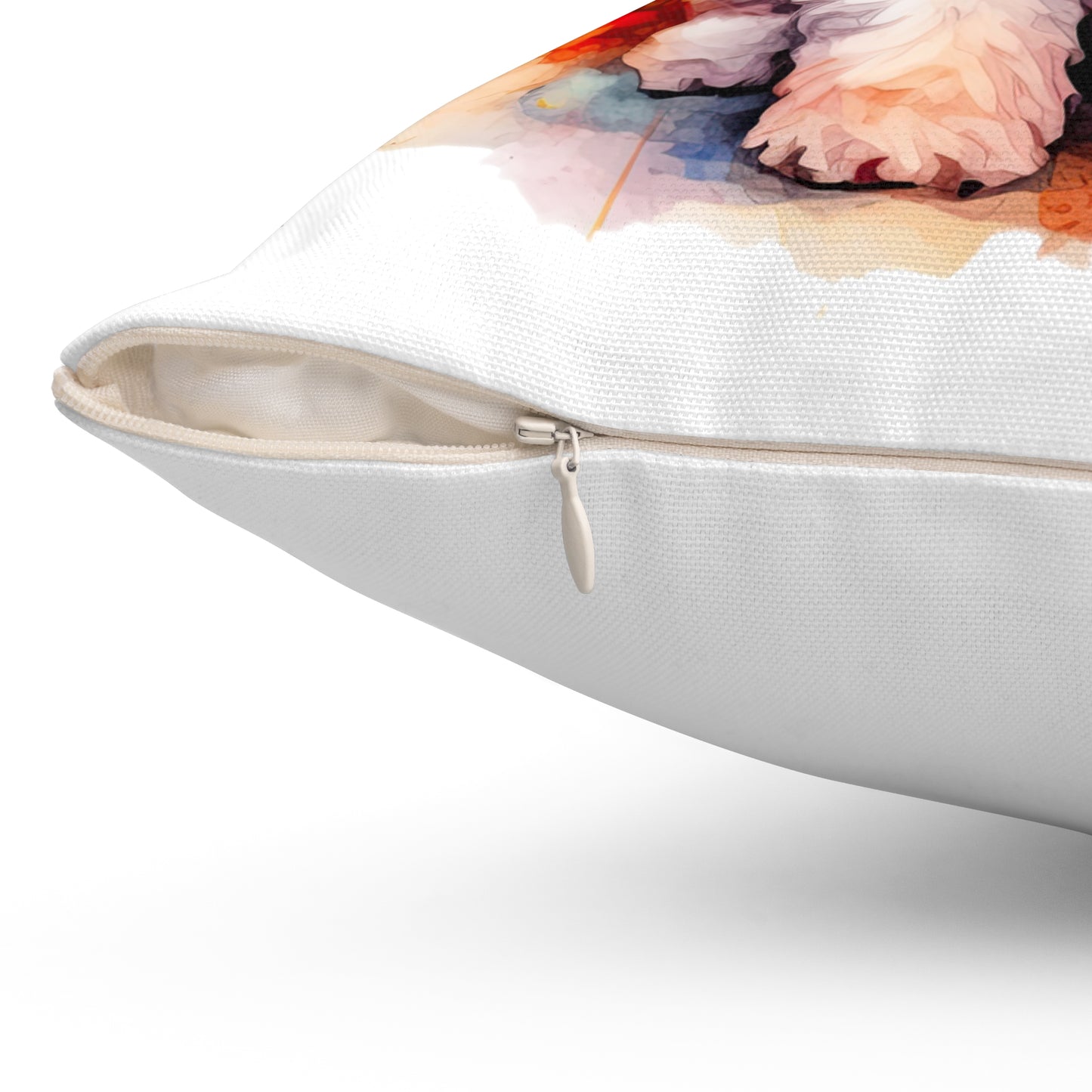 Maltese Dog 3 Spun Polyester Square Pillow
