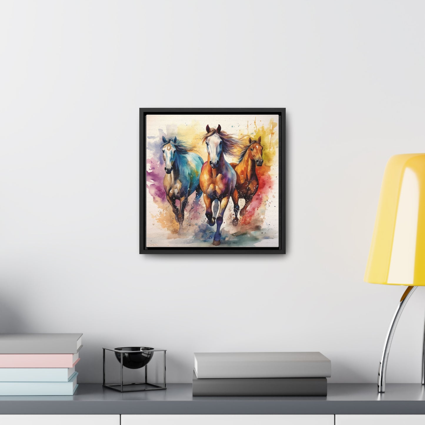 Horse Rescue 8 Gallery Canvas Wraps, Square Frame