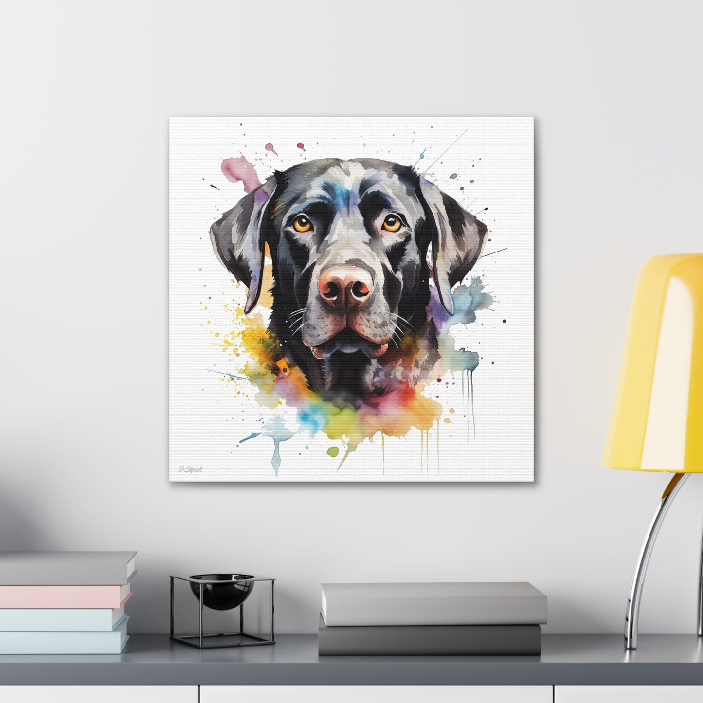 Black Lab 6 Canvas Gallery Wraps