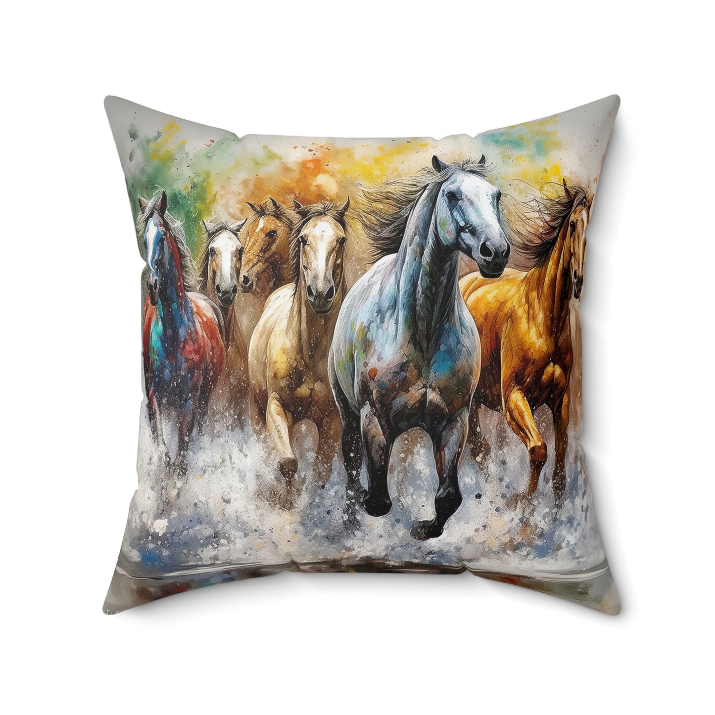 Horse Rescue 16 Spun Polyester Square Pillow
